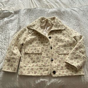Sezane floral coat